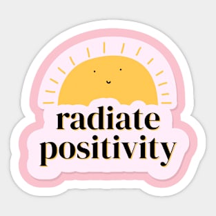 Radiate Positivity Cute Art Design Sticker